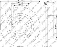 Диск тормозной правый TG-BDP0003/43512-60180 *Ti•GUAR (перфорированный)