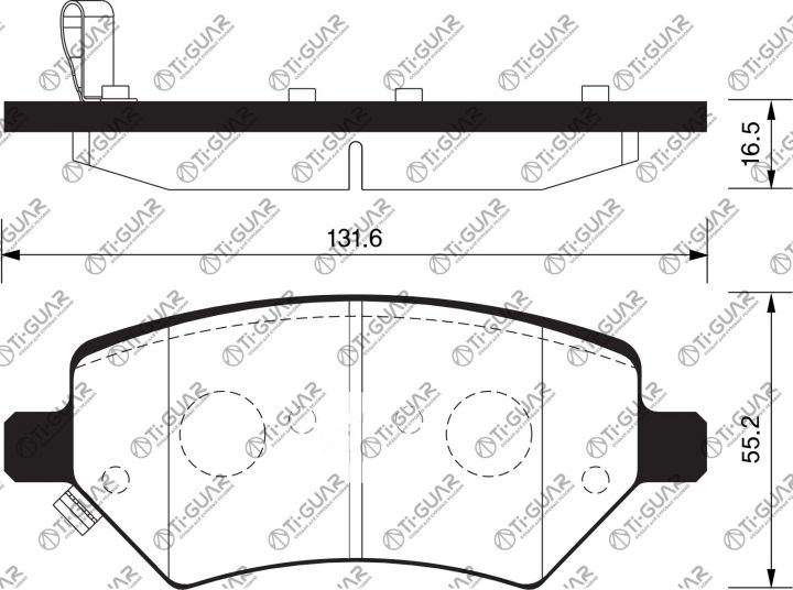 Тормозные колодки TG-0031/PN81001 * Ti·GUAR